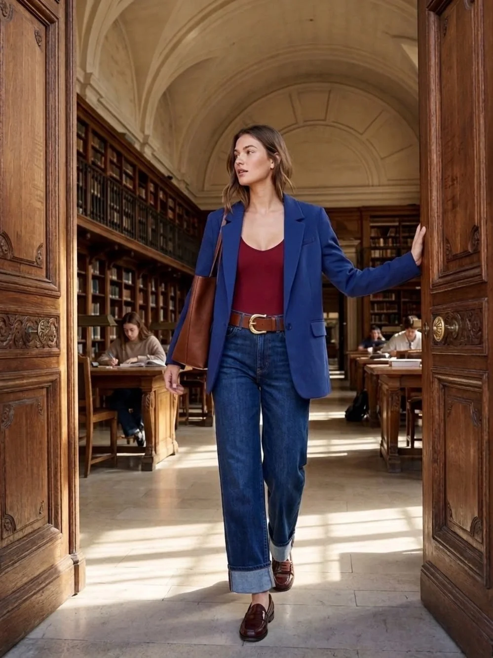 Women’s Abercrombie & Fitch Dark Blue Single-Button Blazer